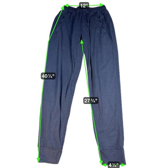 VUORI Men's Ponto Performance Joggers Dark Blue With Zipper Pockets Size Small - Picture 3 of 3